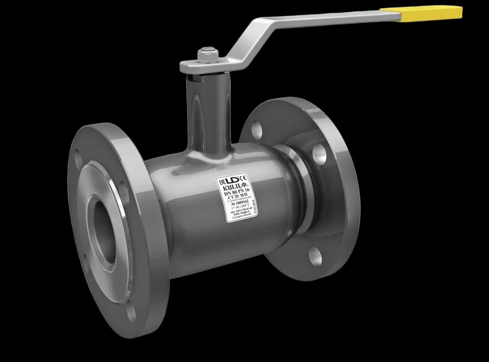 Кран стальной фланцевый